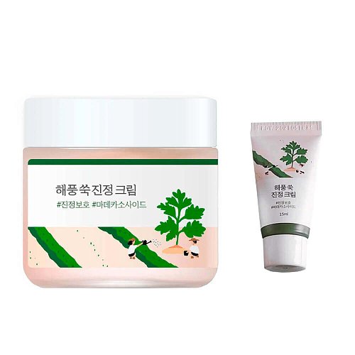 Лёгкий успокаивающий крем с полынью Round Lab Mugwort Calming Cream 