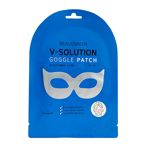 Гидрогелевая лифтинг-маска для кожи вокруг глаз BeauuGreen V-Solution Goggle Patch