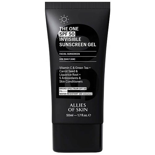 Невесомый солнцезащитный гель для лица Allies of Skin The One SPF50 Invisible Sunscreen Gel
