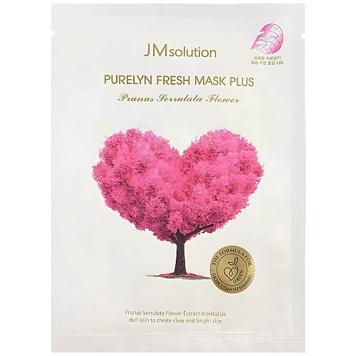 Осветляющая тканевая маска с сакурой JMsolution Purelyn Fresh Mask Plus Prunus Serrulata Flower