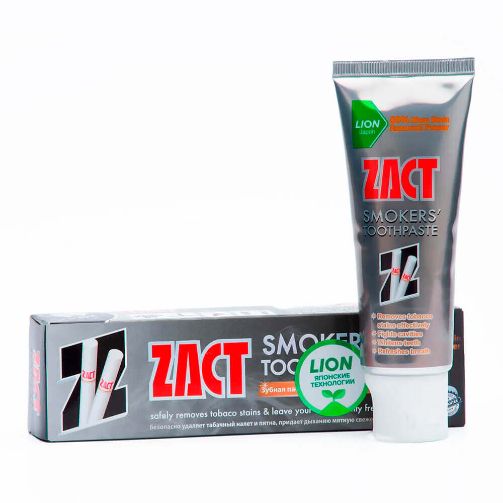 Отбеливающая зубная паста для курящих Lion Zact