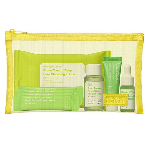 Набор миниатюр для сужения пор Sungboon Editor Green Tomato Travel Kit