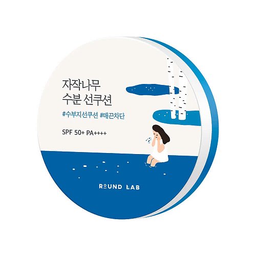 Солнцезащитный кушон с берёзовым соком Round Lab Birch Juice Moisturizing Sun Cushion SPF50+ PA++++