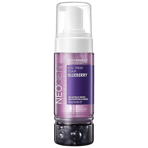 Увлажняющая кислородная пенка с ягодами черники Neogen Dermalogy Real Fresh Foam Cleanser Blueberry