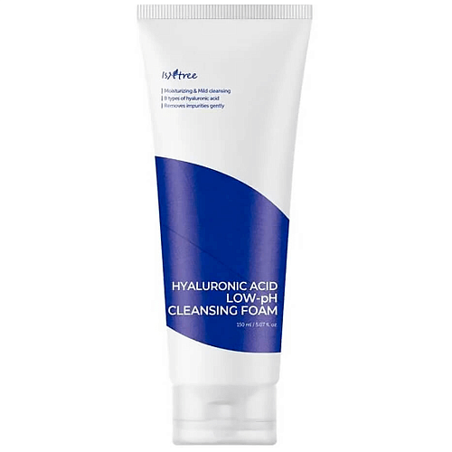 Слабокислотная увлажняющая пенка для умывания IsNtree Hyaluronic Acid Low-pH Cleansing Foam