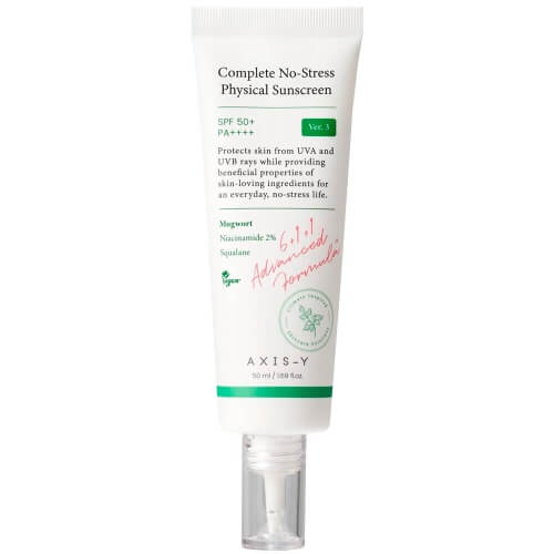 Лёгкий минеральный санскрин AXIS-Y Complete No-Stress Physical Sunscreen V. 3 SPF50+ PA++++