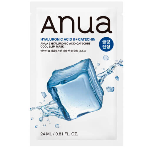 Успокаивающая маска с охлаждающим эффектом Anua 8 Hyaluronic Acid Catechin Cool Slim Mask