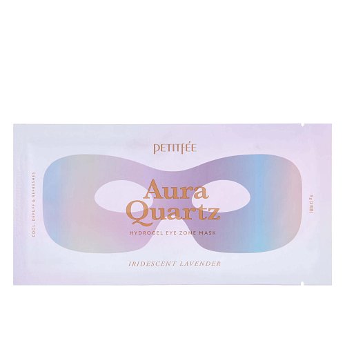 Маска-патчи против отёков Petitfee Aura Quartz Hydrogel Eye Zone Mask Iridescent Lavender