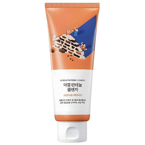 Пенка для умывания с чёрной соей и пантенолом Round Lab Soybean Panthenol Cleanser