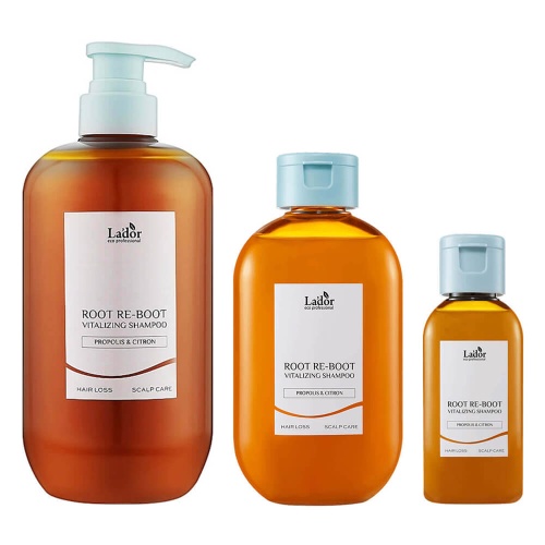 Шампунь для сухой кожи головы с прополисом Lador Root Re-Boot Vitalizing Shampoo Propolis & Citron