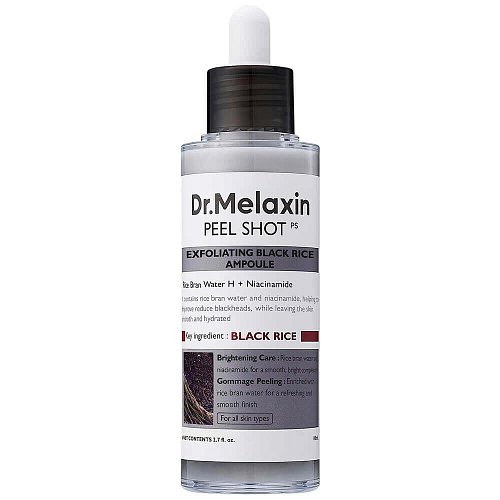 Пилинг-сыворотка против чёрных точек Dr.Melaxin Peel Shot Exfoliating Black Rice Ampoule