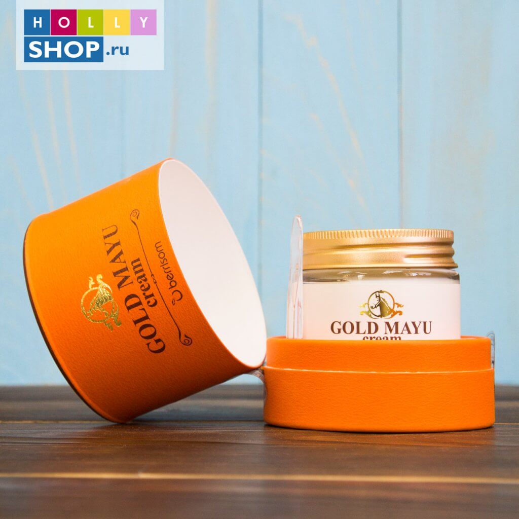 Лечебный крем для лица с лошадиным молоком и золотом Berrisom Gold Mayu Cream Крем с лошадиным жиром Berrisom.jpg